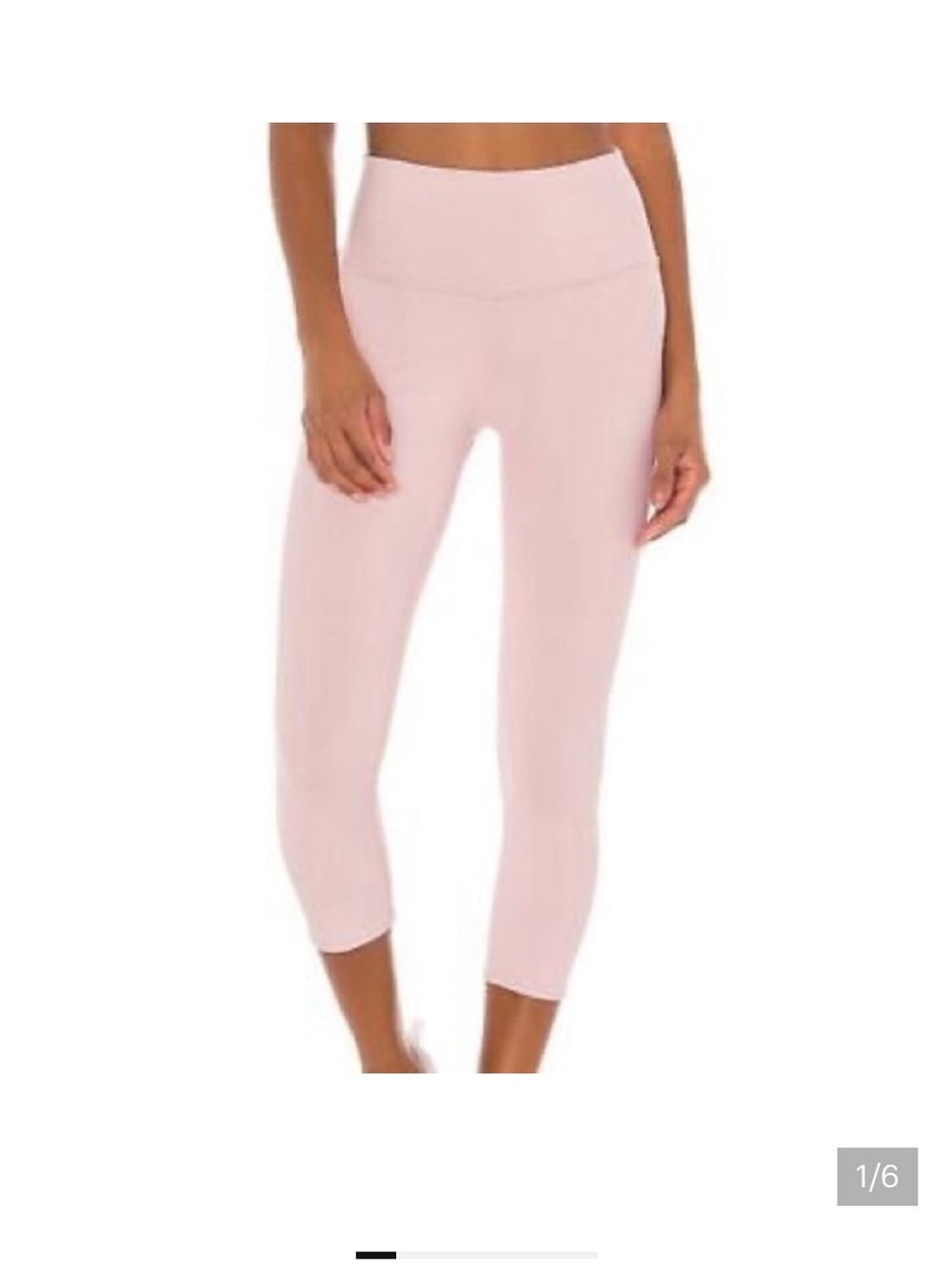 NWT Alo Yuga High Waist  Airbrush Capri / pink mauve - size xxs